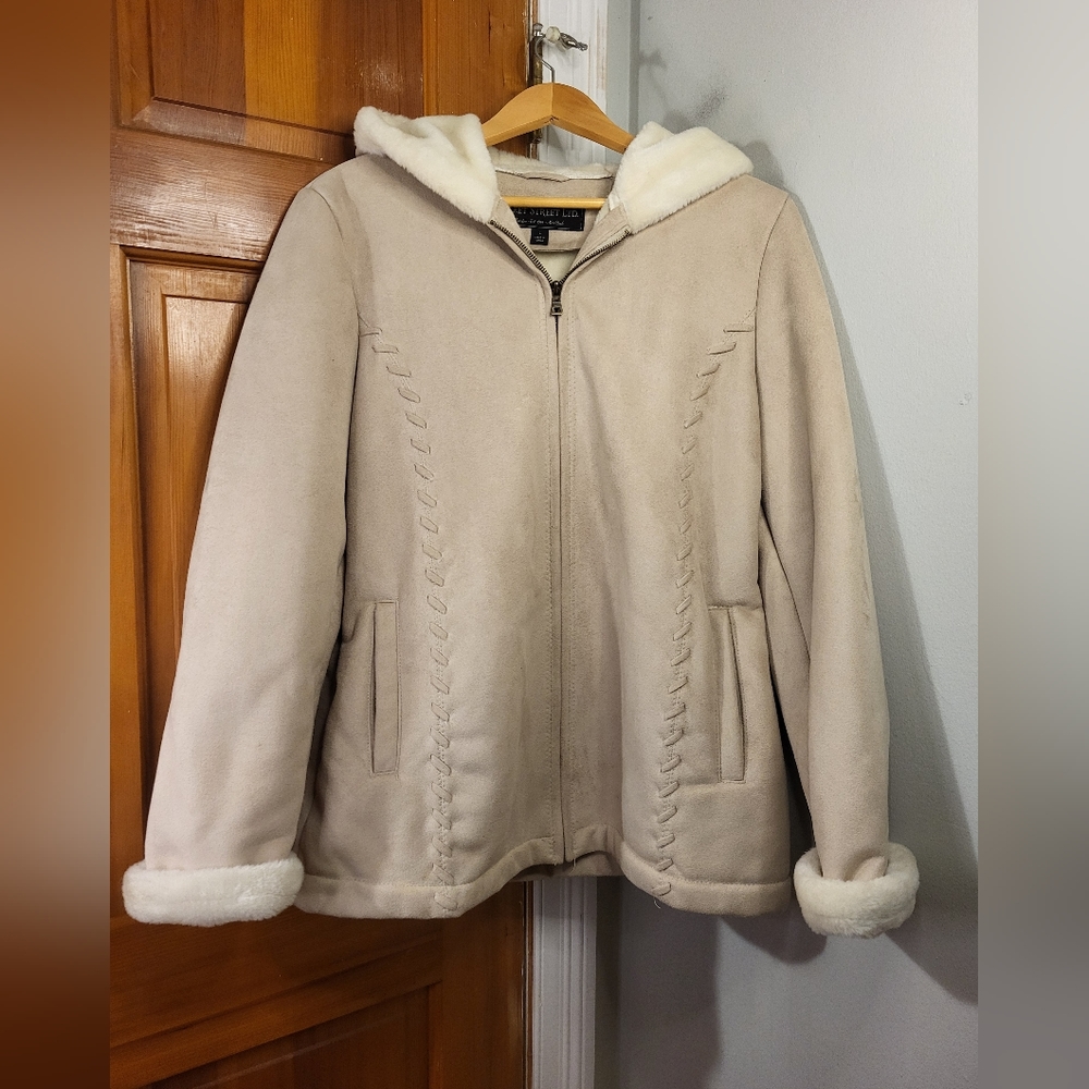 Fleet Street Ltd. Women's Faux Shearling Hooded Coat